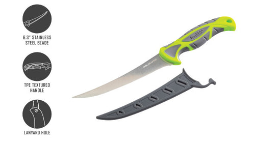 Smith's Mr. Crappie 6" Curved Slab-Sticker Fillet Knife